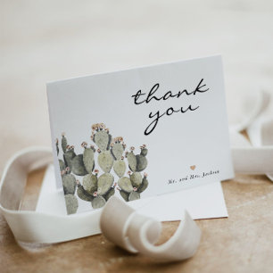 Carte De Remerciements Norah - Cactus de Figuier de Barbarie Bohème Déser