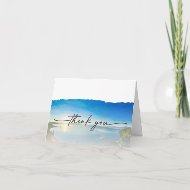 Carte De Remerciements North Lake Tahoe Destination Wedding (Devant)