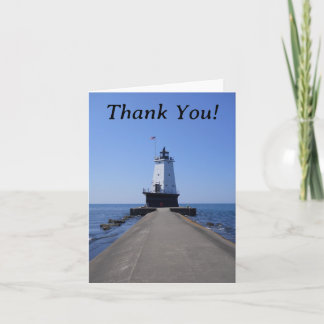 Carte De Remerciements North Pierhead Lighthouse Thank You Card