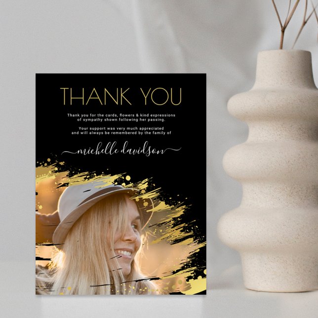 Carte De Remerciements Note de remerciement funéraire (Créateur téléchargé)