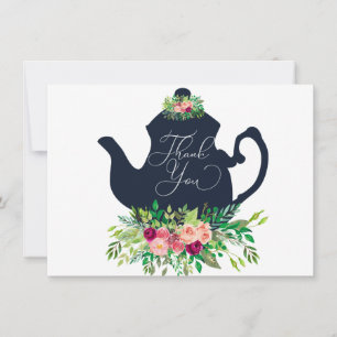 Carte De Remerciements Note de remerciement pour une fête du thé