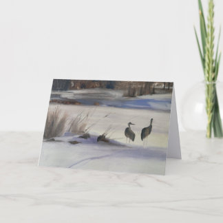 Carte De Remerciements Notecard of Sandhill Cranes, Steamboat Springs, Co