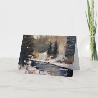 Carte De Remerciements Notecard of Sarvis In Winter, Steamboat Springs,CO
