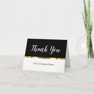 Carte De Remerciements Notes de remerciement pour les entreprises classiq
