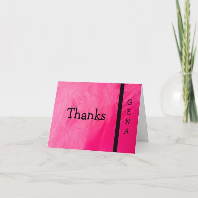 Carte De Remerciements Notes de remerciement pour les filles seulement (Devant)
