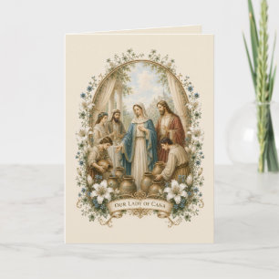 Carte De Remerciements Notre-Dame de Cana Mariage Catholique