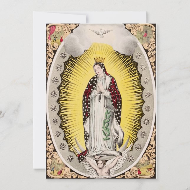 Carte De Remerciements Notre-Dame de Guadalupe (Devant)