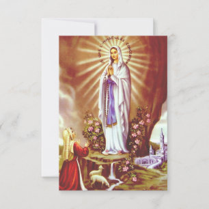 Carte De Remerciements Notre-Dame de Lourdes