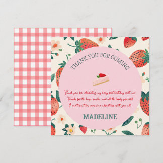 Carte De Remerciements Notre message d'anniversaire Berry Sweet