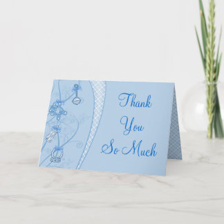 Carte De Remerciements Notre Nouvelle Ajout En Teintes Bleues