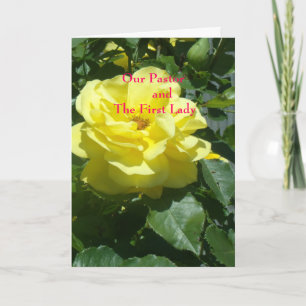 Carte De Remerciements Notre Pasteur et la Première Dame