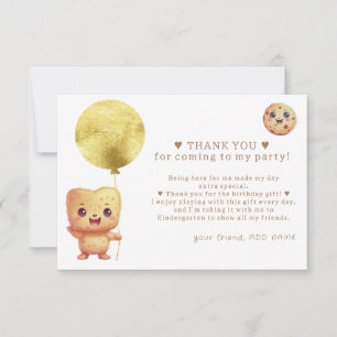 Carte De Remerciements Notre petit biscuit Turner One Photo 1er anniversa