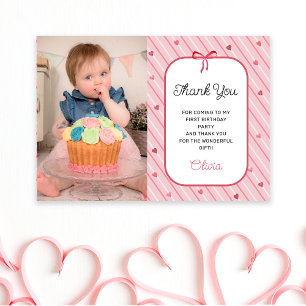 Carte De Remerciements Notre Petit Chéri Fait Un Anniversaire En Photo