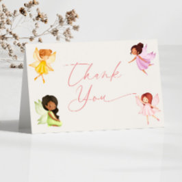 Carte De Remerciements Notre Petit Jardin Enchanté Fée Fête Anniversaire