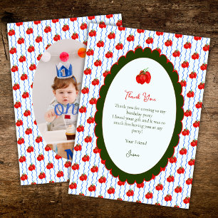 Carte De Remerciements Notre petite tomate fête son premier anniversaire 