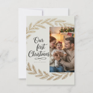 Carte De Remerciements Notre premier Noël ensemble – Personnalisé