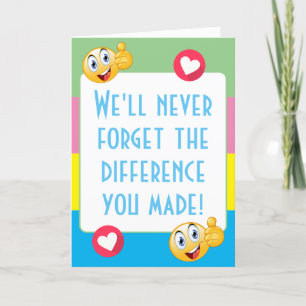Carte De Remerciements N'Oubliez Jamais La Différence Smile Face Enseigna