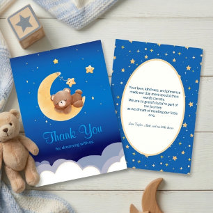 Carte De Remerciements Nounours d'ours en peluche arrivée nouvelle lune r