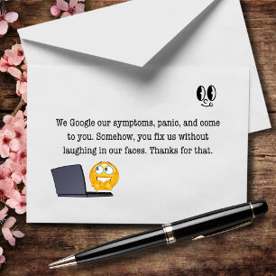 Carte De Remerciements Nous Google Nos Symptômes, Vous Réparez Notre Stup