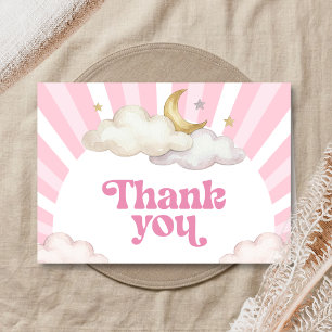 Carte De Remerciements Nous sommes au septième ciel Baby Shower
