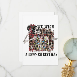 Carte De Remerciements Nous Vous Souhaitons Un Mème De Squelette De Noël 