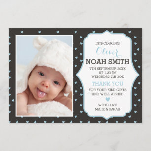 Carte De Remerciements Nouveau bébé faire-part/carte de remerciements - c