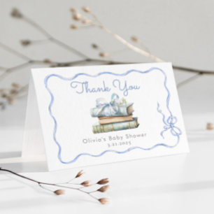 Carte De Remerciements Nouveau chapitre Baby shower de boue bleue