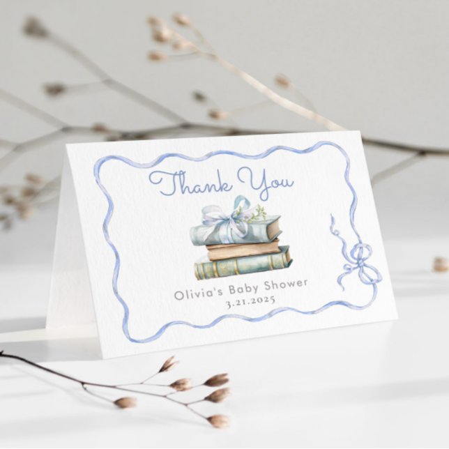 Carte De Remerciements Nouveau chapitre Baby shower de boue bleue (Créateur téléchargé)
