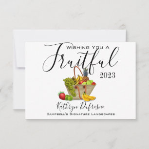 Carte De Remerciements "Nouvel An Fruit" Entreprise / Entreprise tout Mer