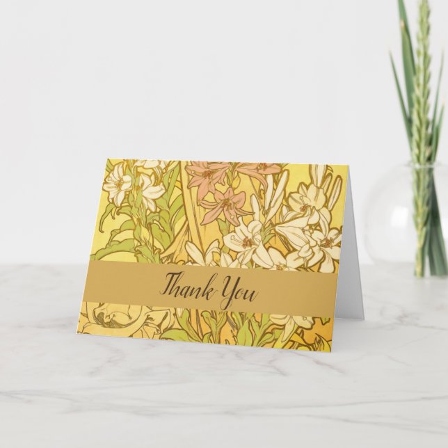 Carte De Remerciements Nouvelle Lily flowers (Devant)