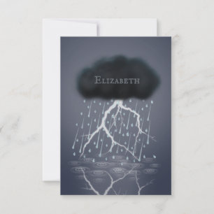 Carte De Remerciements Nuage de pluie orageuse dans un paysage sombre