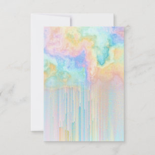 Carte De Remerciements Nuages de teinture arc-en-ciel