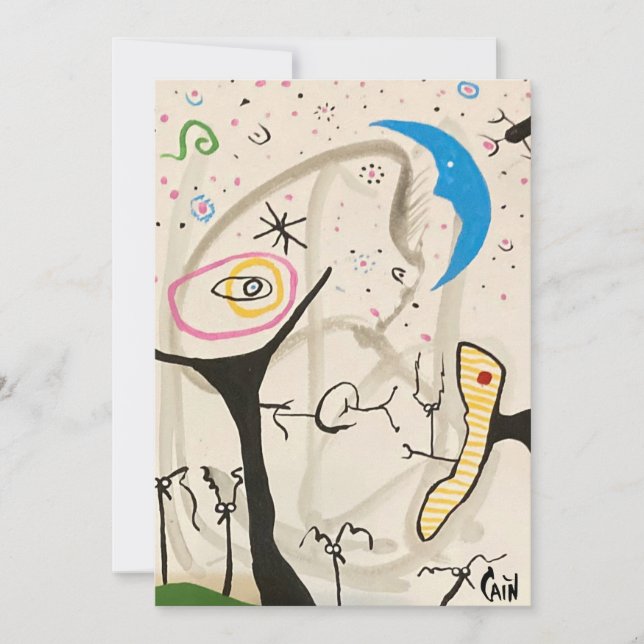 CARTE DE REMERCIEMENTS NUIT STARRY (Devant)