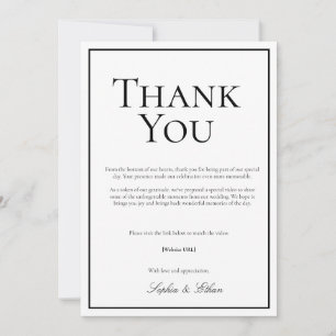 Carte de remerciements numérique traditionnelle si