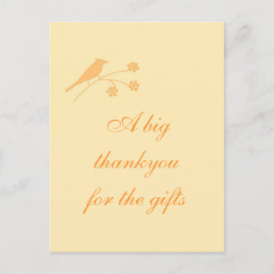 Carte de remerciements nuptiale/mariage, personnal