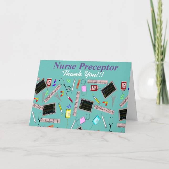 Carte De Remerciements Nurse Preceptor THANK YOU 3 (Devant)