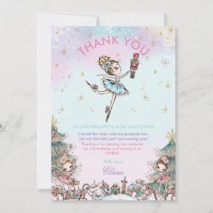 Carte De Remerciements Nutcracker Sugar Plum Fairy Anniversaire Noël