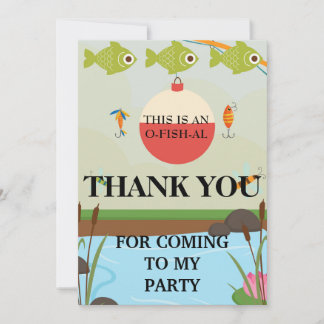 Carte De Remerciements O-FISH-AL premier anniversaire