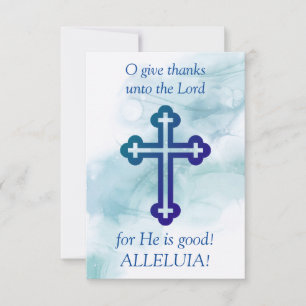 Carte De Remerciements O Remerciez le Seigneur