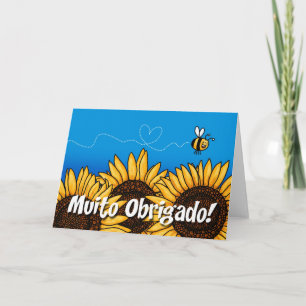 Carte De Remerciements Obrigado de Muito ! (Carte de remerciements