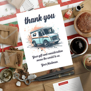Carte De Remerciements Obtenir la lettre transporteur Mailman Postal Mail