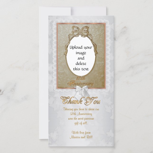 Carte de remerciements occasion spéciale avec phot (Devant)