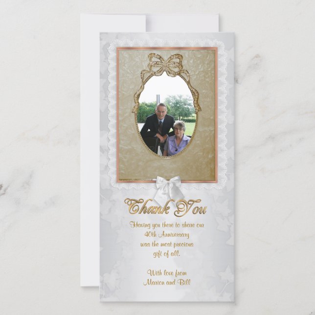 Carte de remerciements occasion spéciale avec phot (Devant)