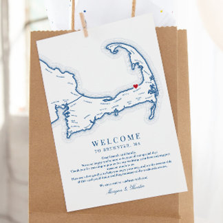Carte De Remerciements Ocean Edge Brewster MA Mariage Bienvenue Itinérair