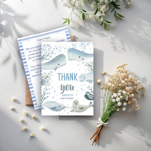 Carte De Remerciements Océan et baby shower de mer Marine marine