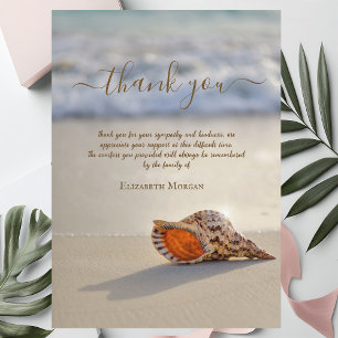 Carte De Remerciements Ocean Seashell Photo Fête De La Vie