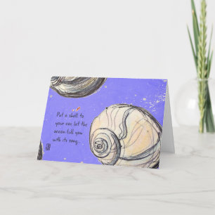 Carte De Remerciements Ocean's Song Sea Creatures Shell Greeting Card