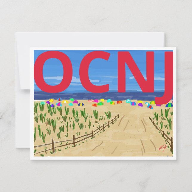 CARTE DE REMERCIEMENTS OCNJ THANK YOU CARD (Devant)