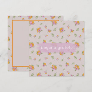 Carte De Remerciements Octobre Fleurs de naissance Marigold Cosmos Gratef