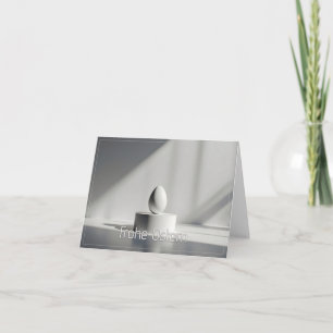 Carte De Remerciements Œuf de Pâques minimaliste sur un socle moderne